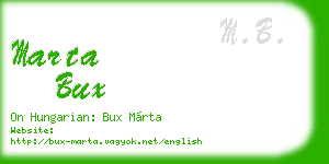 marta bux business card
