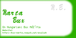 marta bux business card